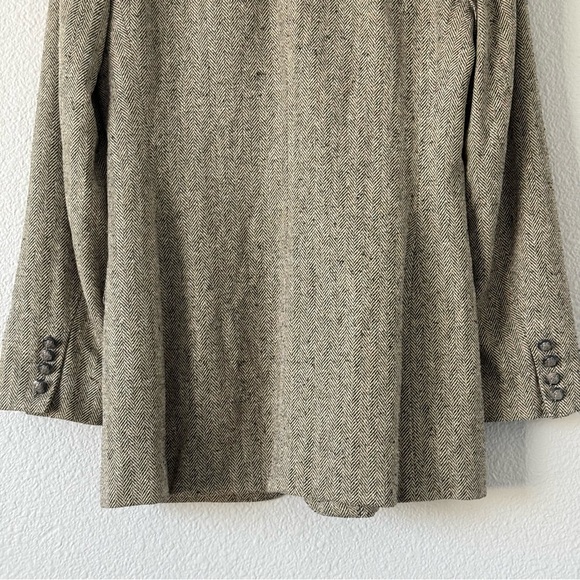 Lauren Ralph Lauren 100% Silk Equestrian Herringbone Tweed Blazer Jacket 6 - Picture 11 of 13